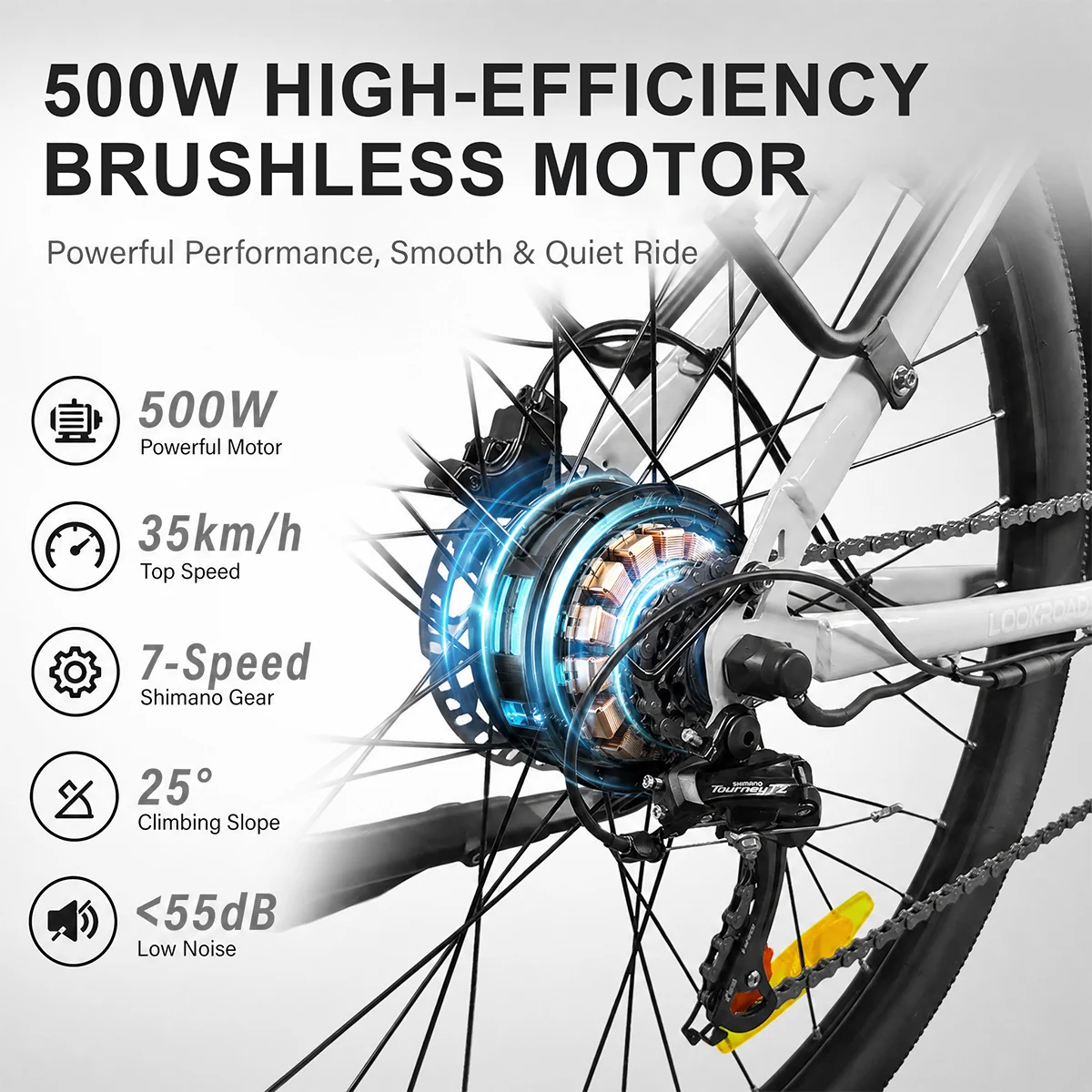 500W High-Efficiency Brushless Motor