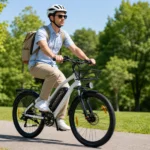 L28 MIN man riding in the park